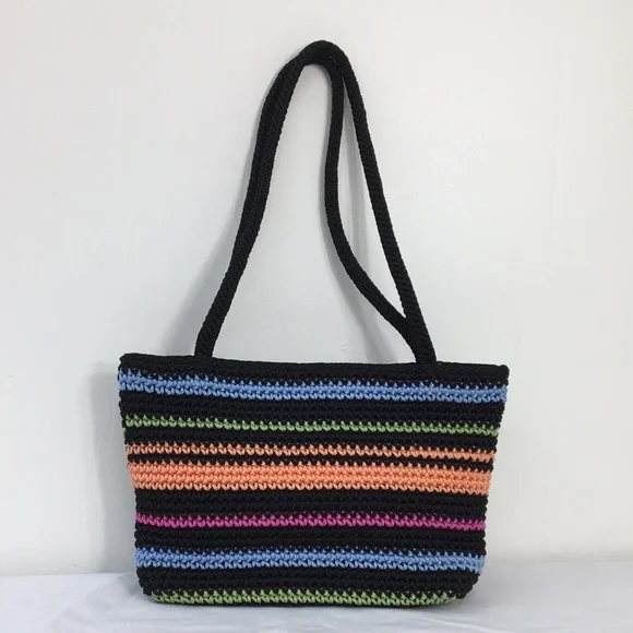 The SAK Crocheted Rainbow Mini Shoulder Bag EXCELLENT Condition - Picture 2 of 11